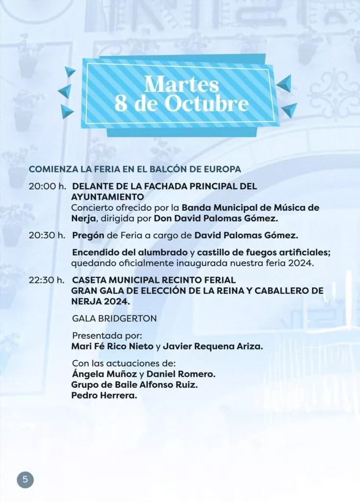 Nerja fair 2024 all programme