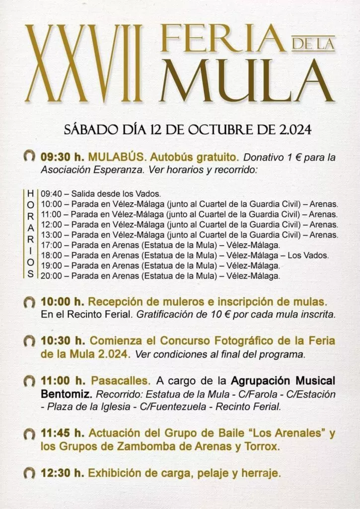 arenas feria mula programacion 2024