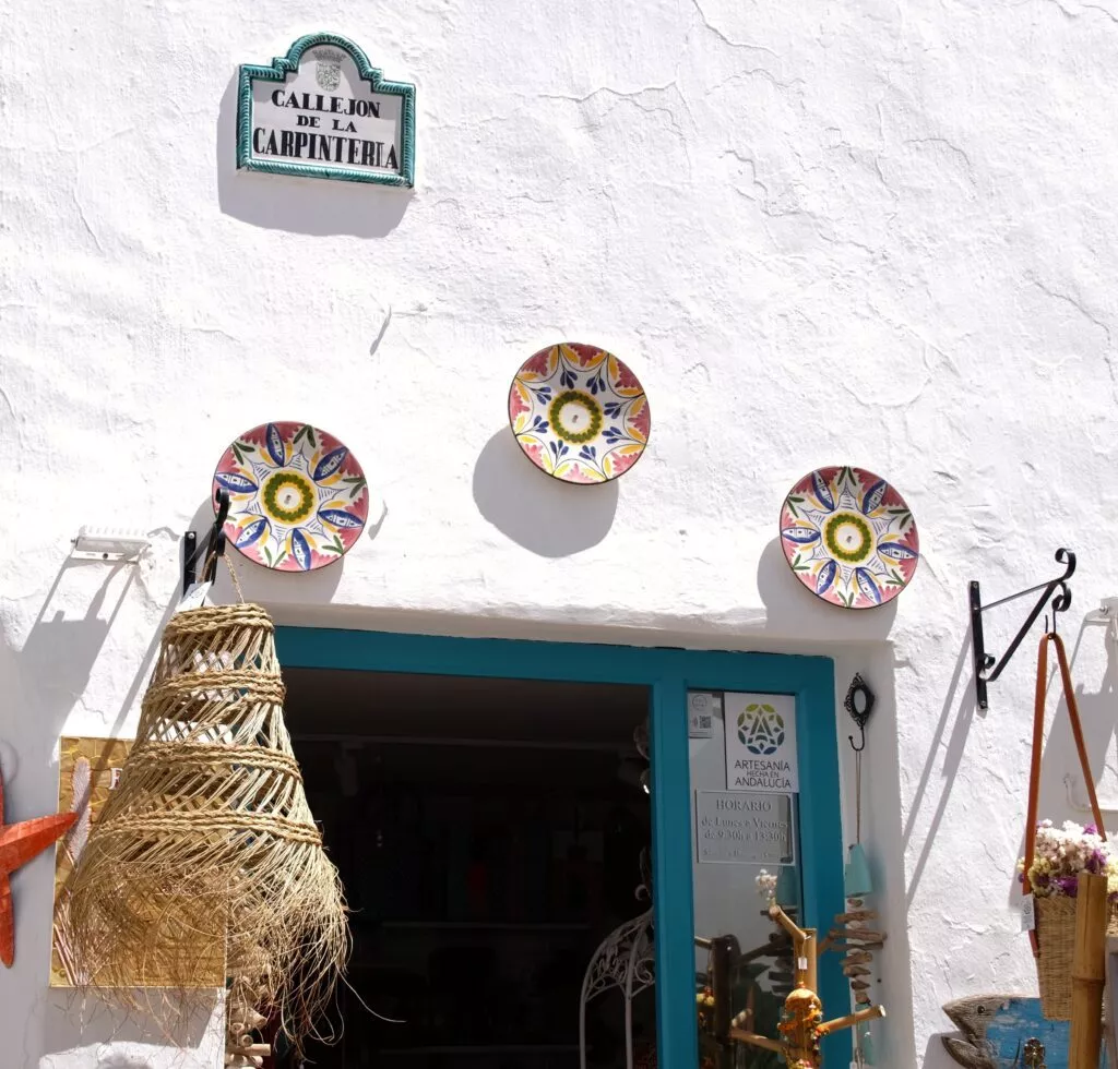 frigiliana what to see front door with plates