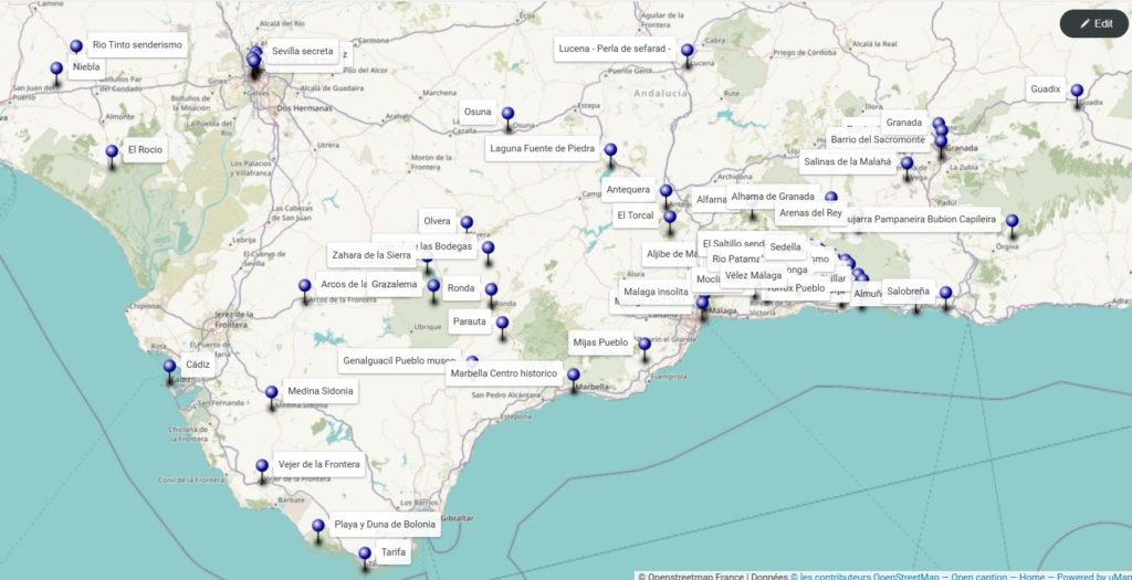 Mapa interactiva de andalucia mejores pueblos que ver