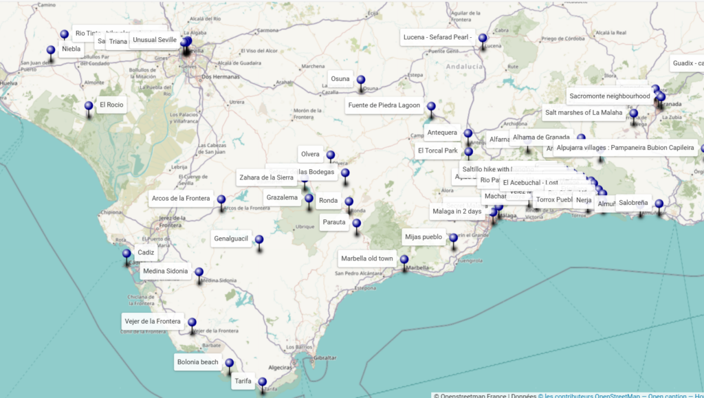 map of andalucia best places to see