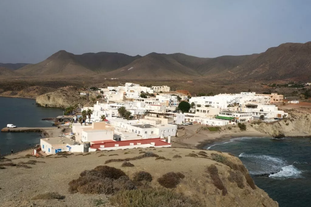 isleta del moro what to see view on village from the rock