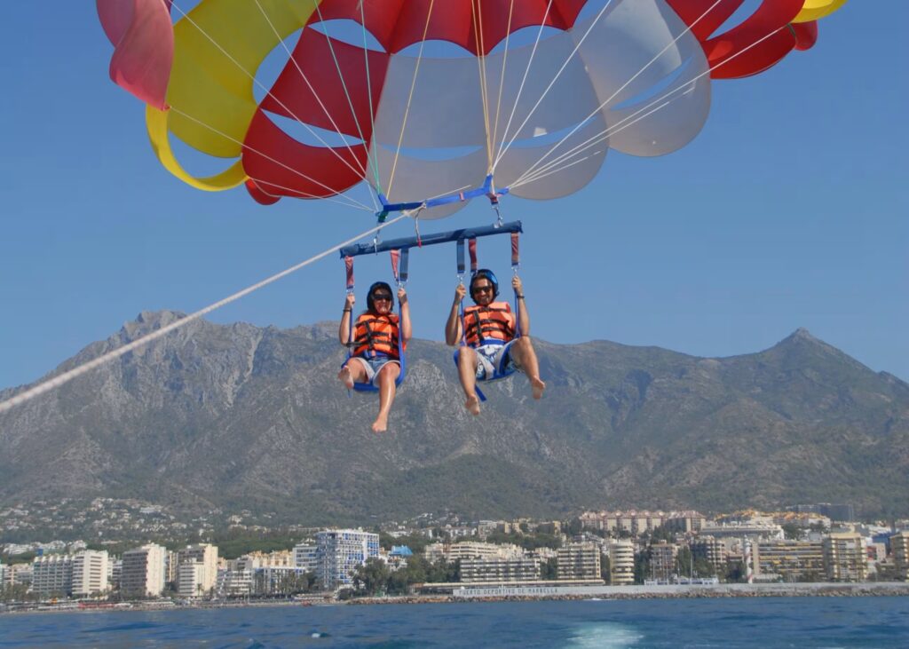 marbella outdoor activities parasailing