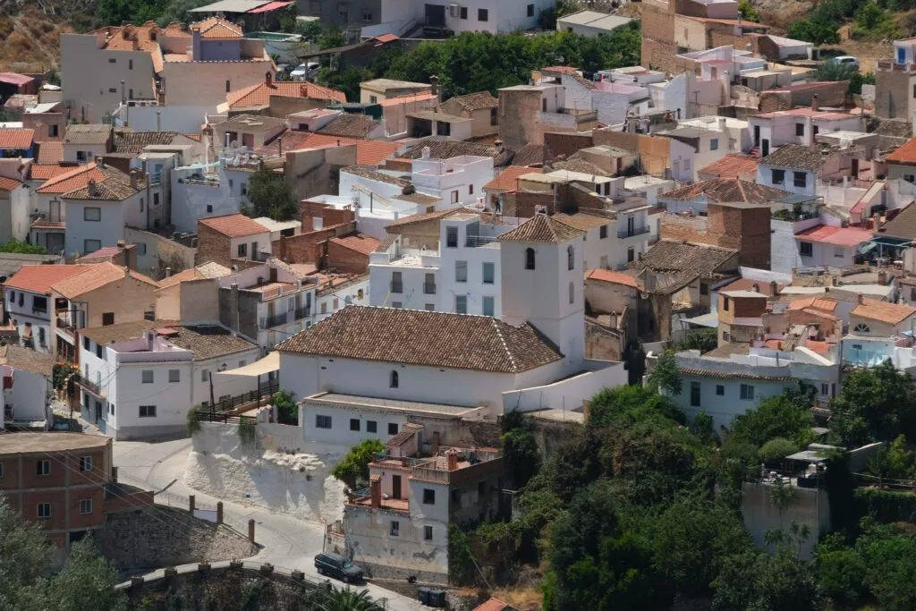 typical and authentic andalucia los guajares guajar alto view on guajar fondon from guajar alto