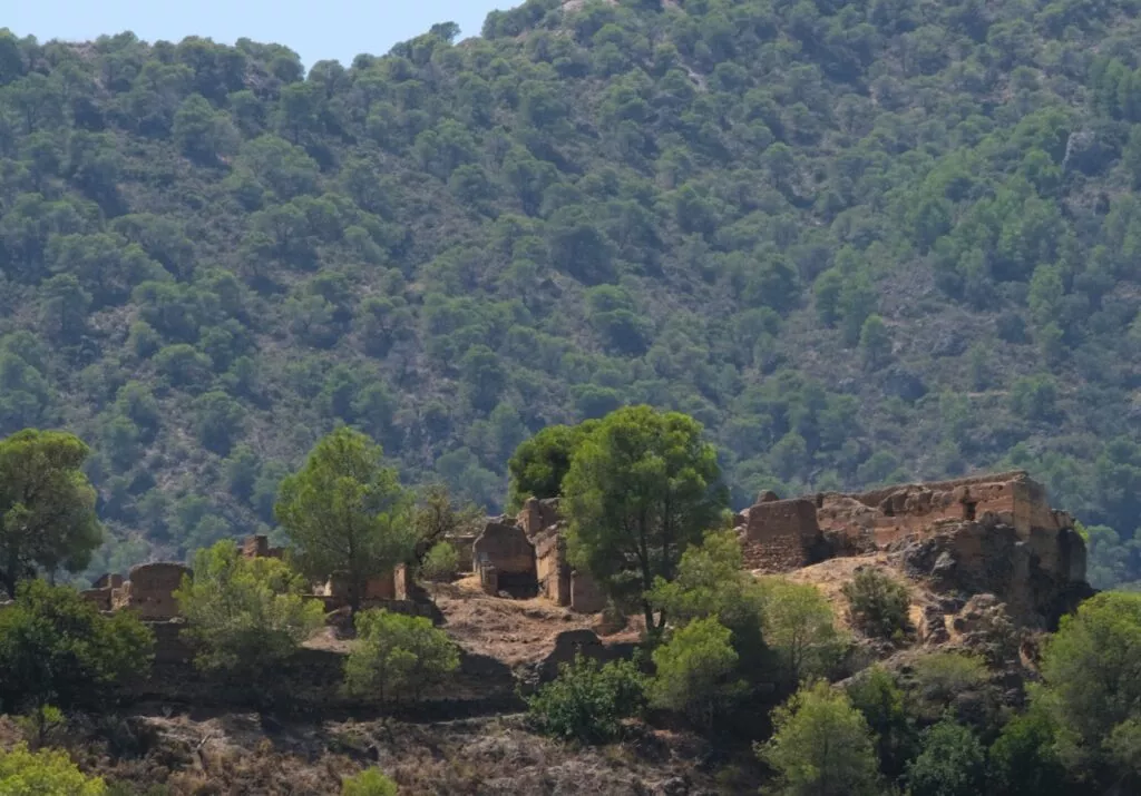 typical and authentic andalucia los guajares guajar faraguit view on remains of an almohad castle